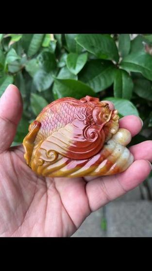 純手工雕刻  #收藏品  #壽山石擺件  杜林石 中國(guó)工藝美術(shù)大師